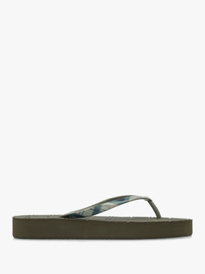 Tilda Olive Toe Post Flip Flops
