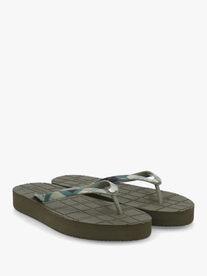 Tilda Olive Toe Post Flip Flops