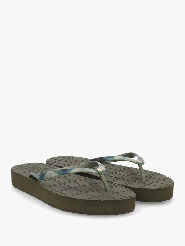 Tilda Olive Toe Post Flip Flops