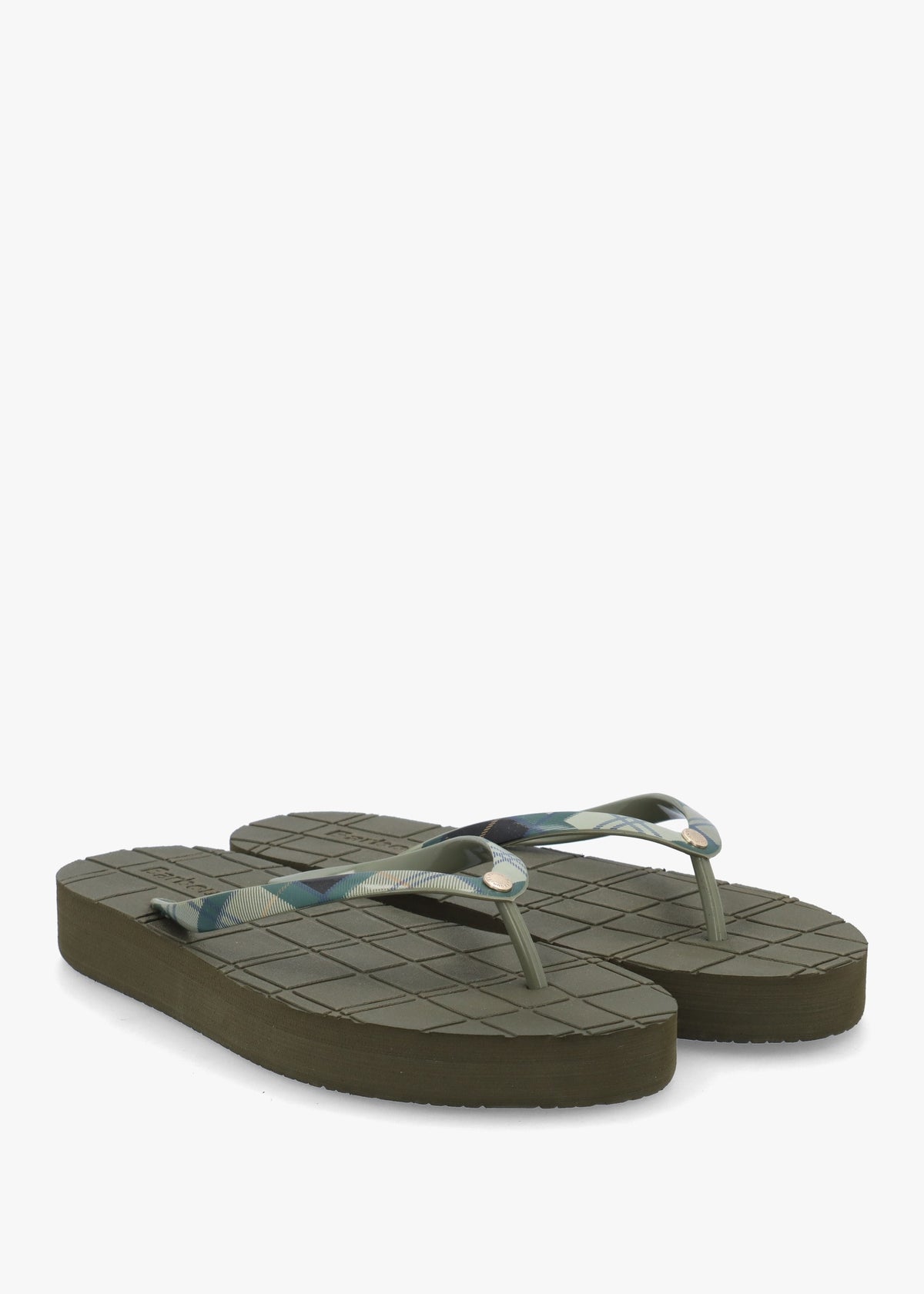Tilda Olive Toe Post Flip Flops