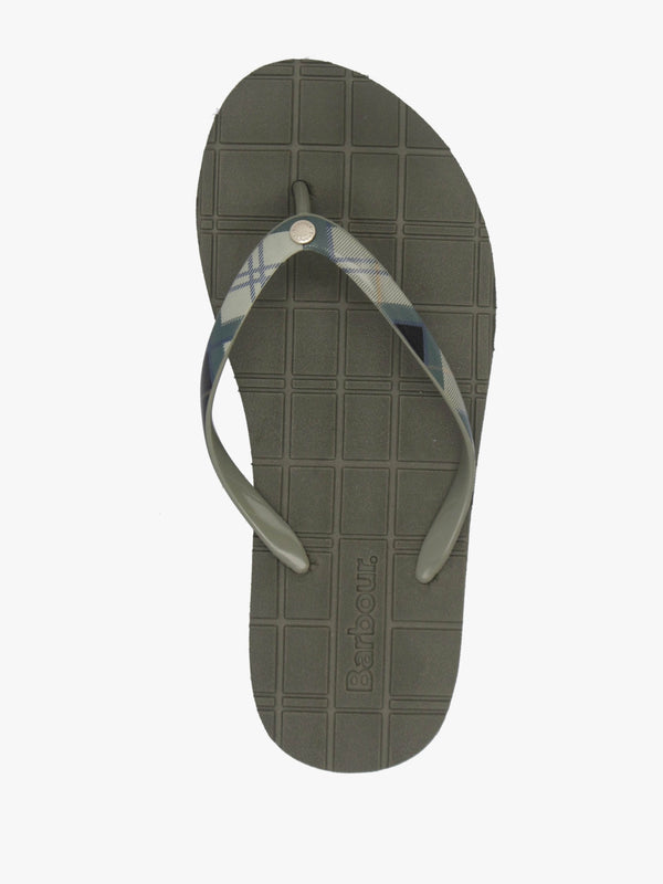 Tilda Olive Toe Post Flip Flops