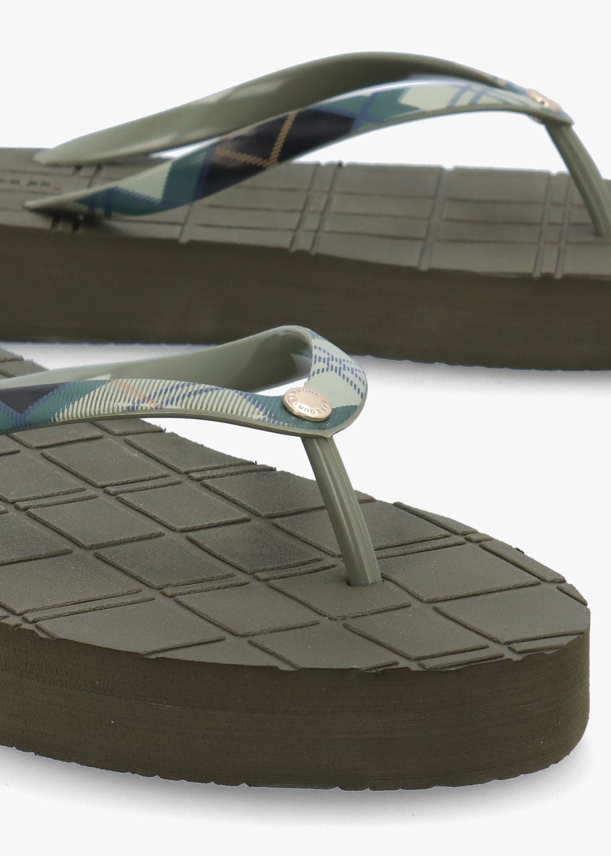 Tilda Olive Toe Post Flip Flops