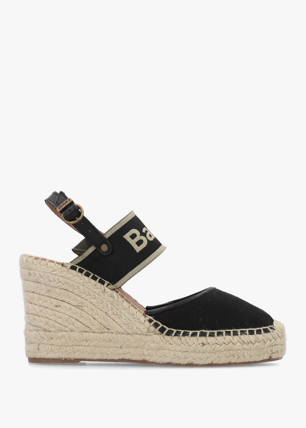 Lyndhurst Black Wedge Espadrilles