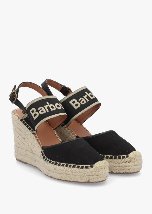 Lyndhurst Black Wedge Espadrilles