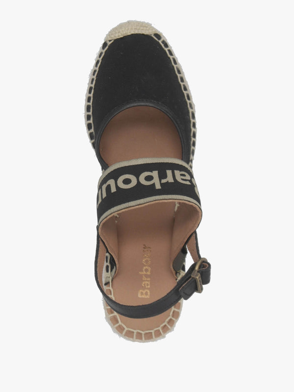 Lyndhurst Black Wedge Espadrilles