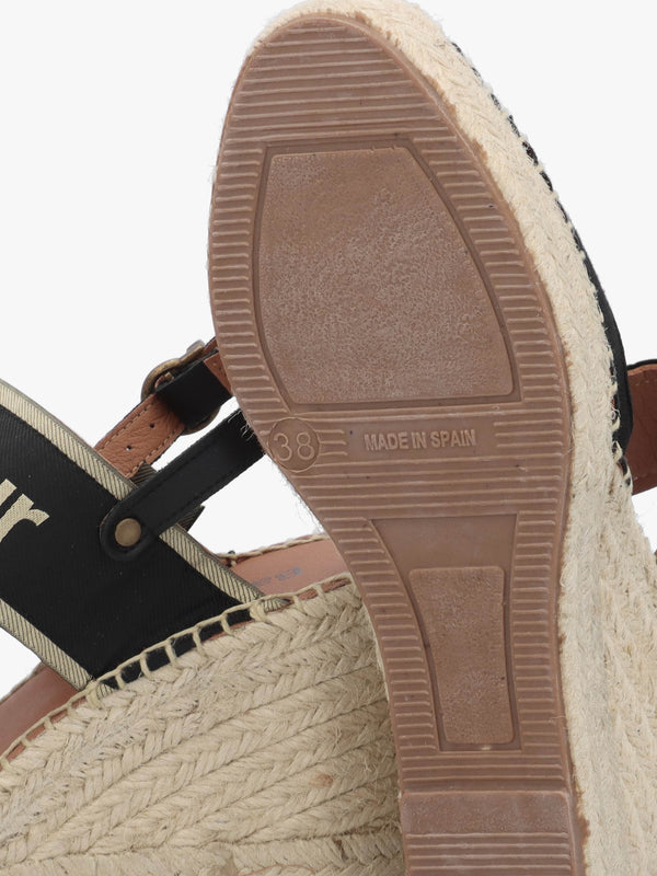 Lyndhurst Black Wedge Espadrilles