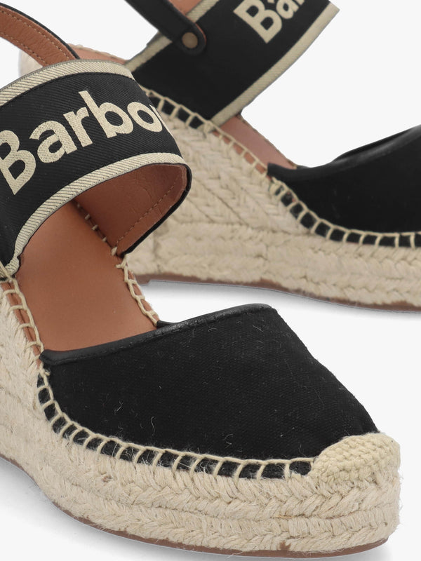 Lyndhurst Black Wedge Espadrilles