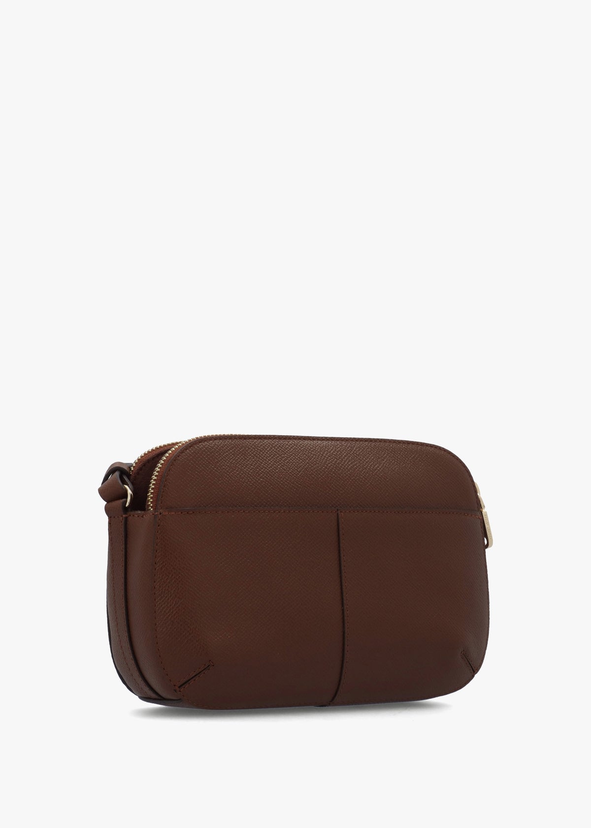 Dukes Place Medium Top Zip Chocolate Leather Cross-Body Bag