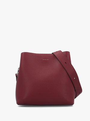 Dukes Place Medium Compartment Carmine Grained Leather Cross-Body Bag