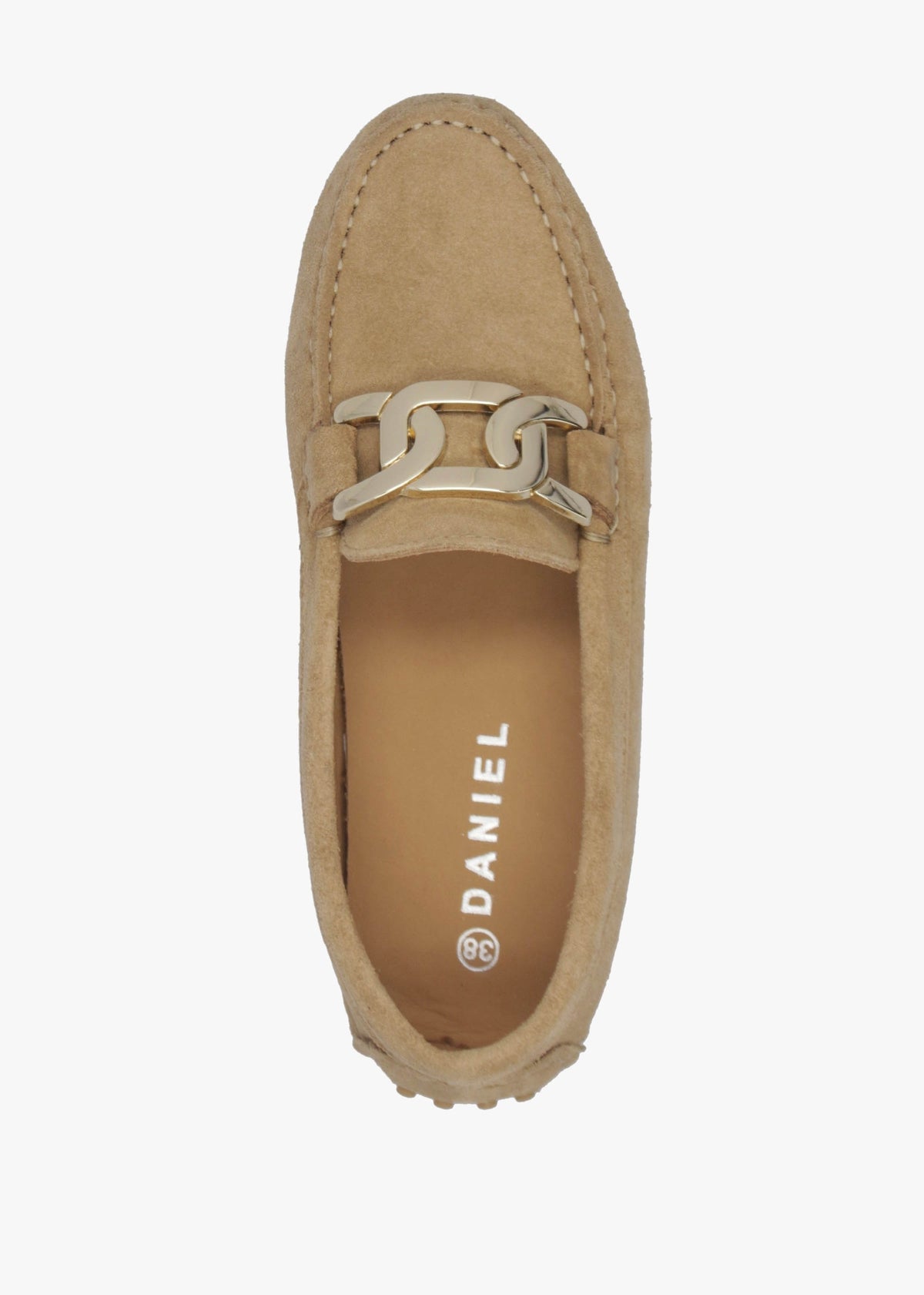 Privey Beige Suede Moccasin Loafers
