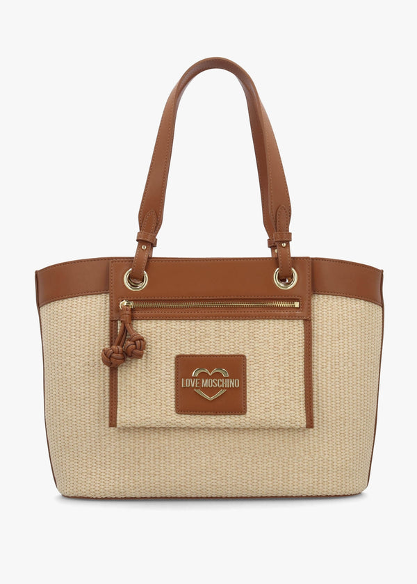 Straw Chic Cuoio Tote Bag
