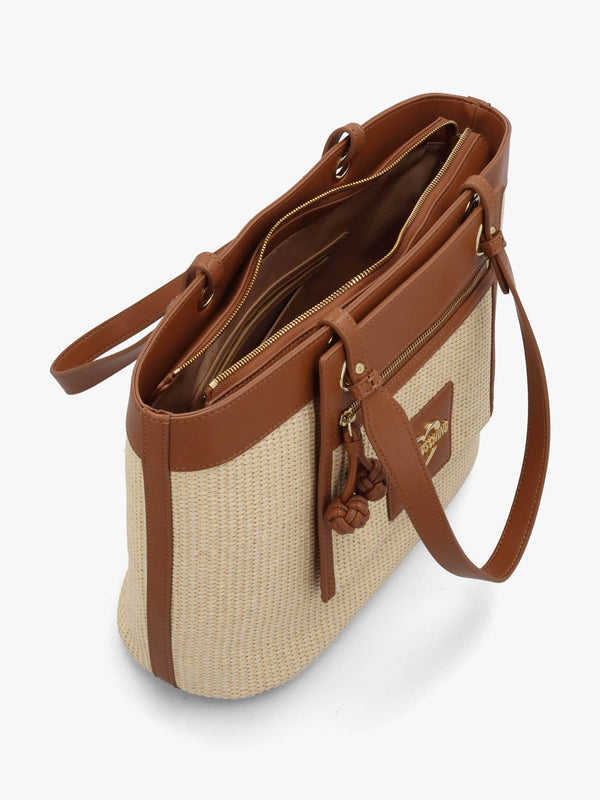 Straw Chic Cuoio Tote Bag