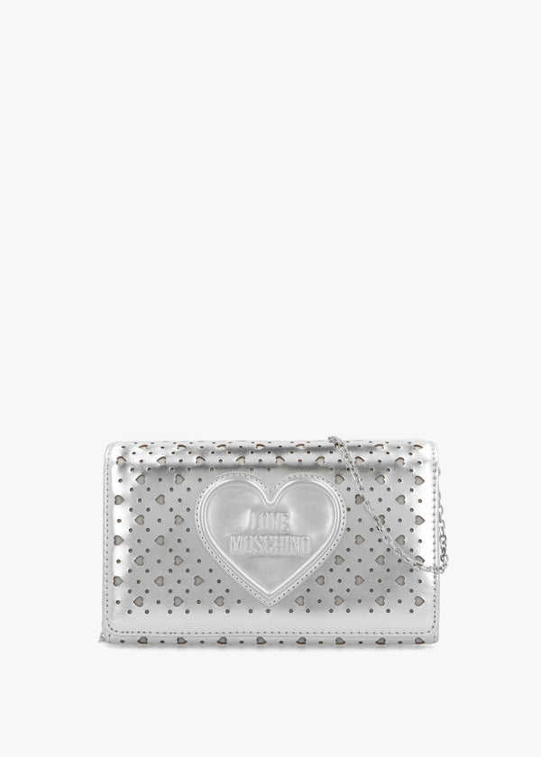 Heart Basket Argento Cross-Body Bag