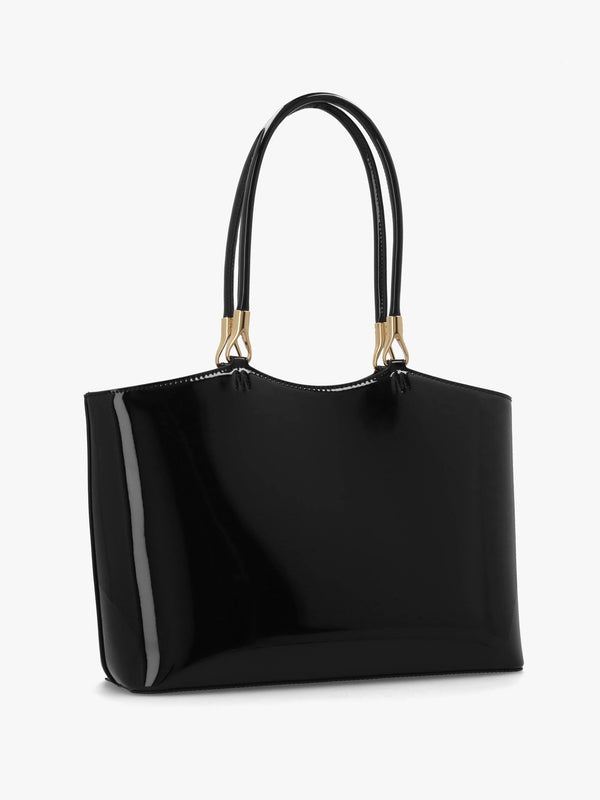 Enameled Logo Nero Tote Bag