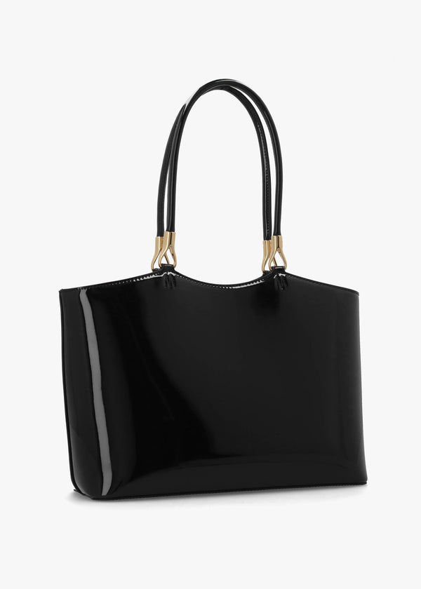 Enameled Logo Nero Tote Bag