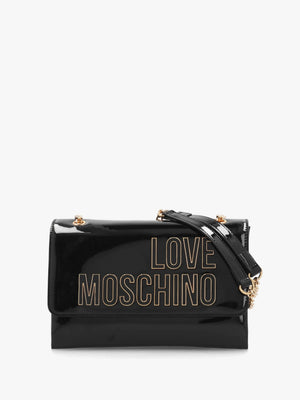 Enameled Logo Nero Shoulder Bag