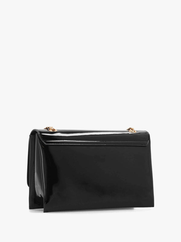 Enameled Logo Nero Shoulder Bag