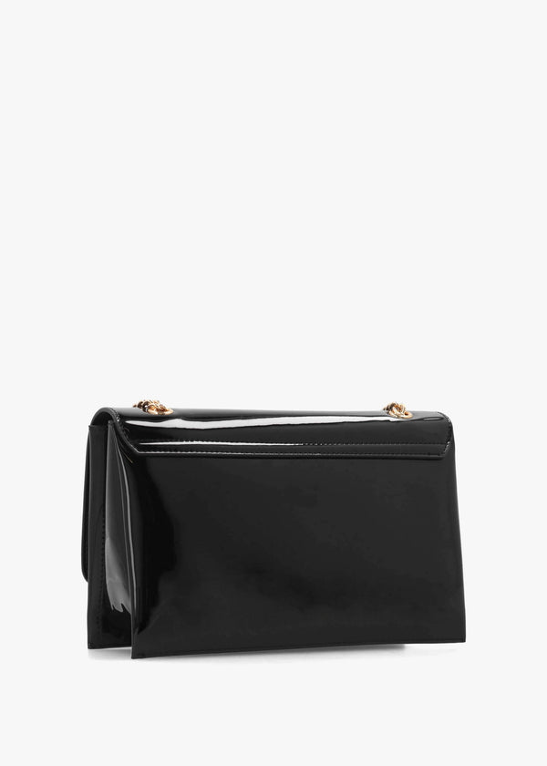 Enameled Logo Nero Shoulder Bag