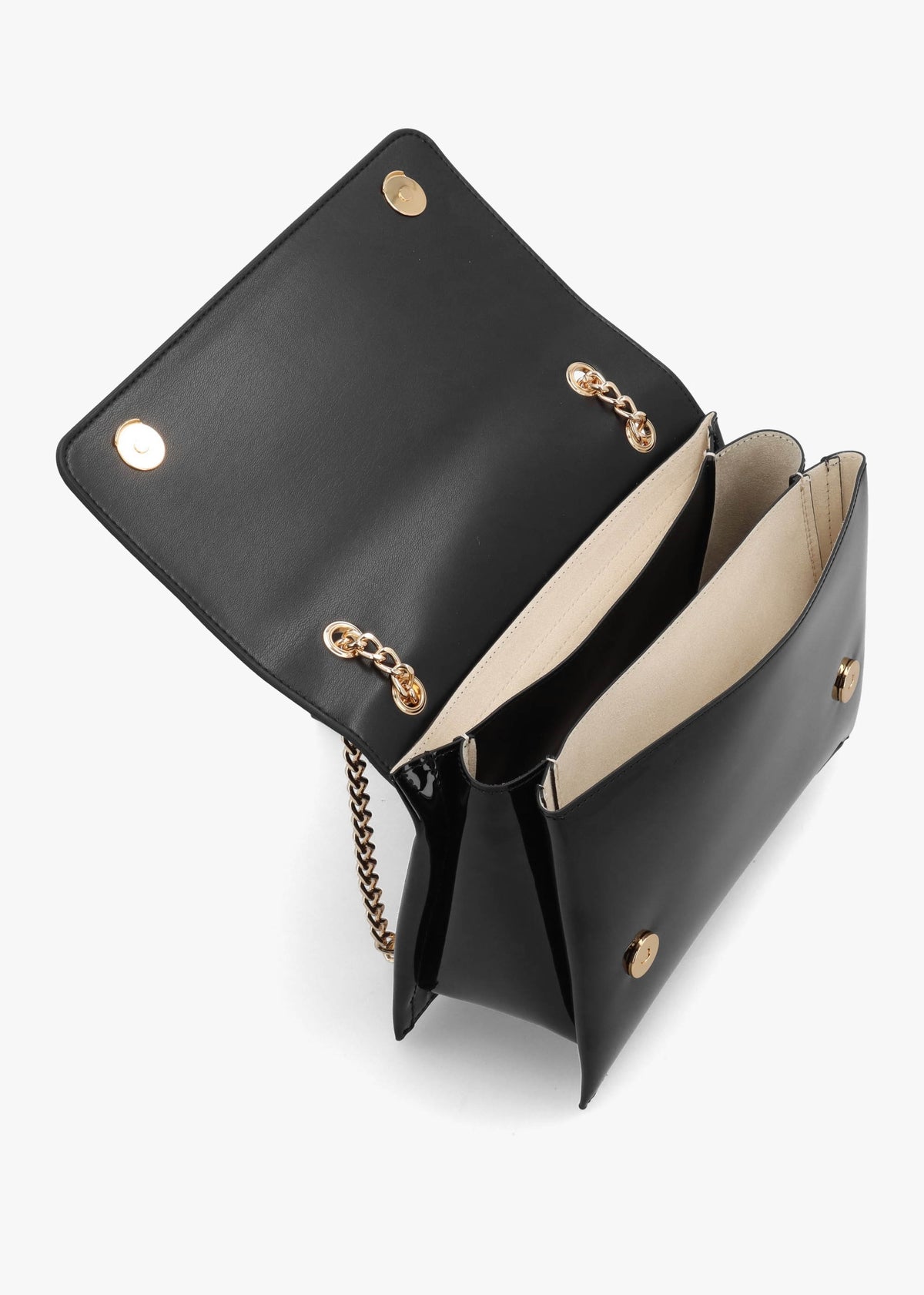 Enameled Logo Nero Shoulder Bag