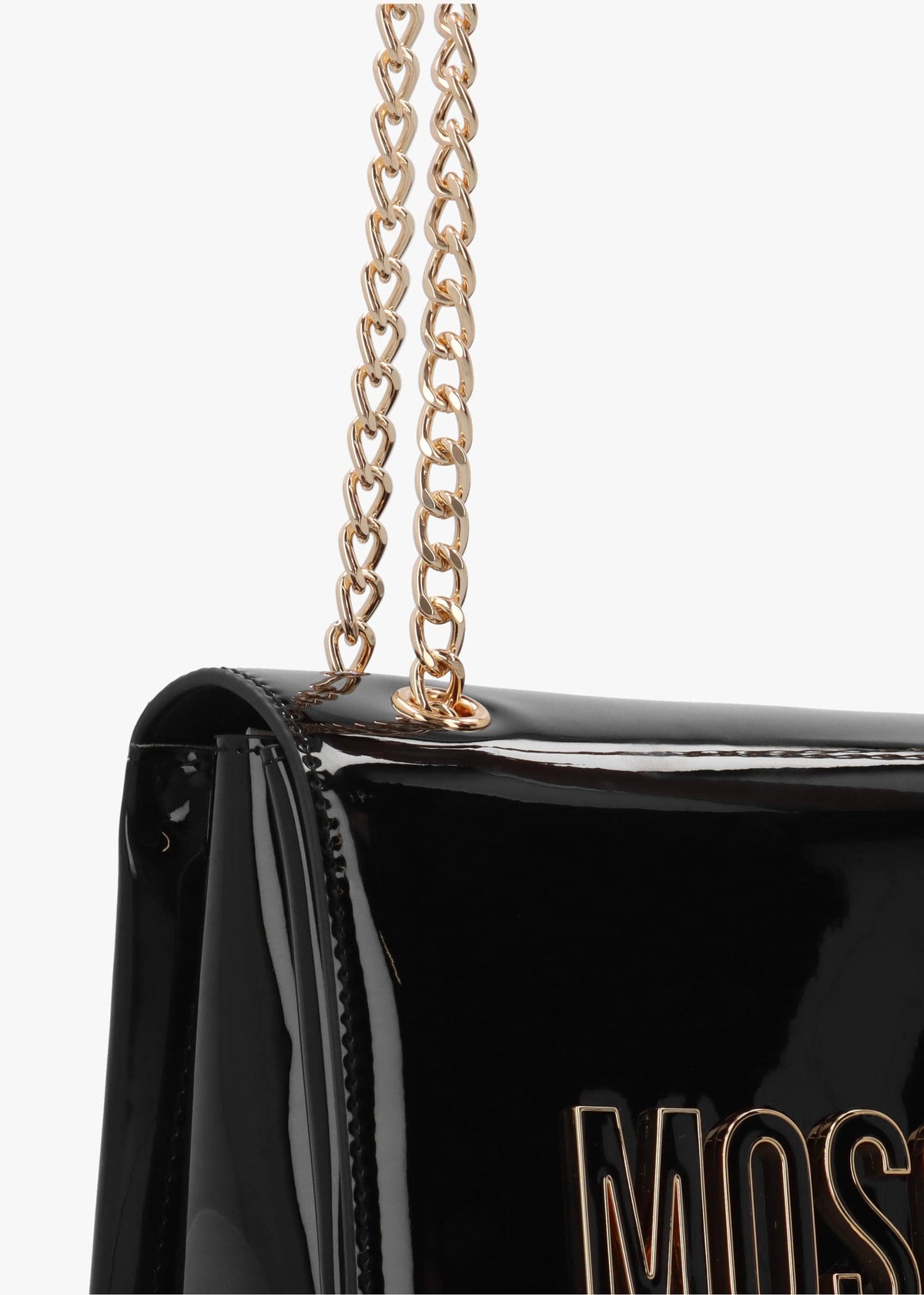 Enameled Logo Nero Shoulder Bag