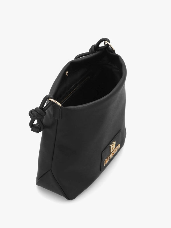 Cord Trick Large Nero Shoulder Bag