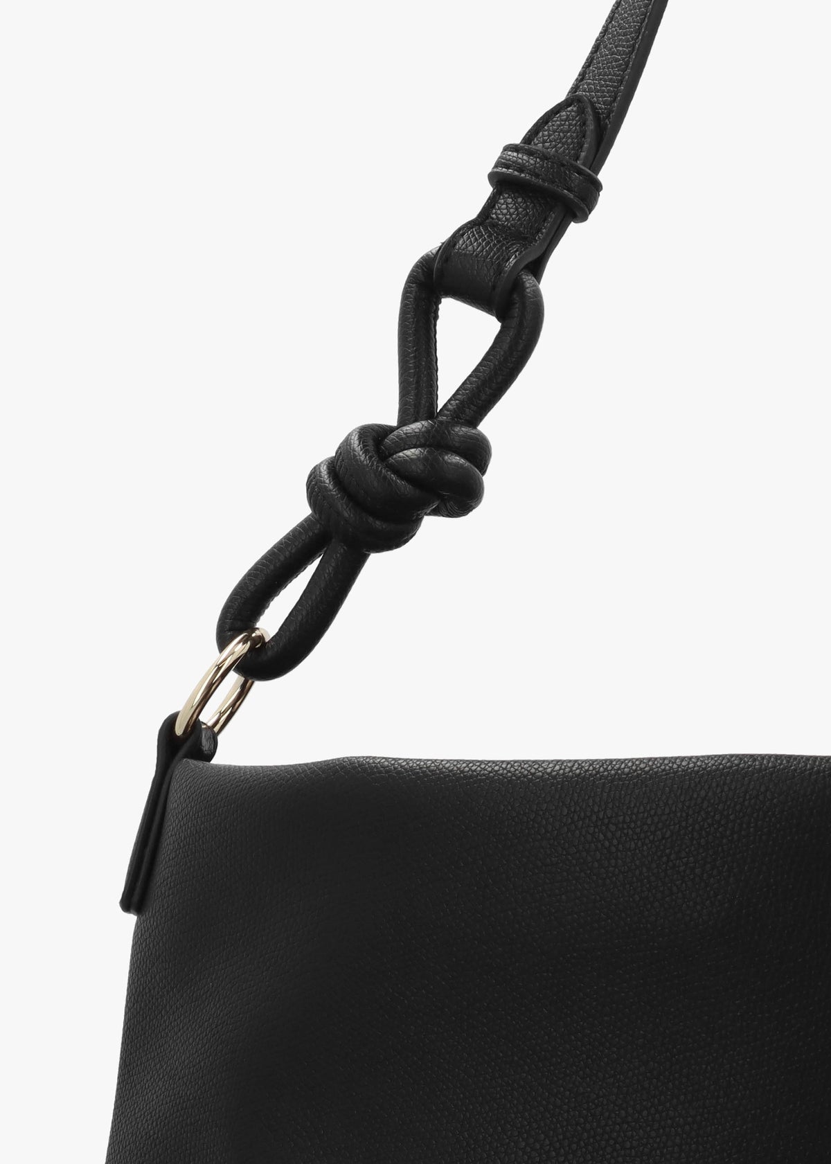 Cord Trick Large Nero Shoulder Bag