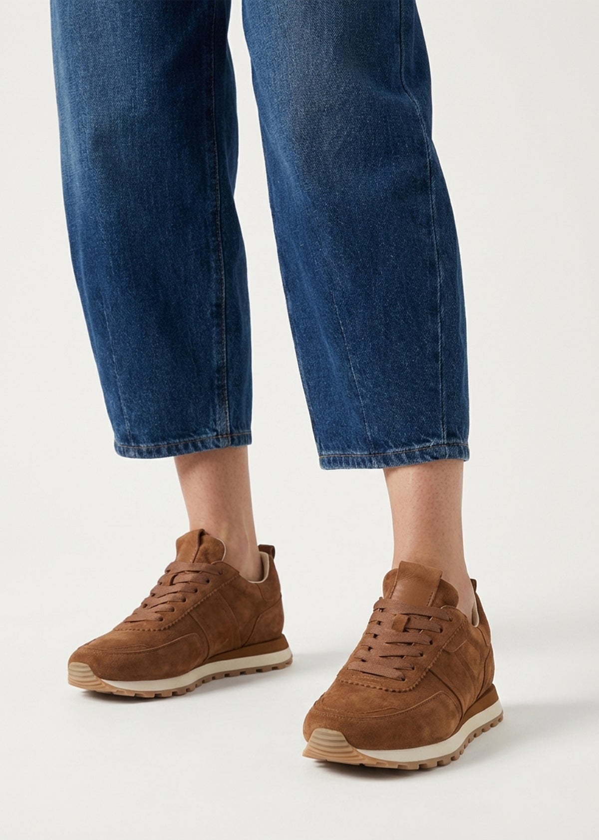 Aimie Tan Suede Runner Trainers