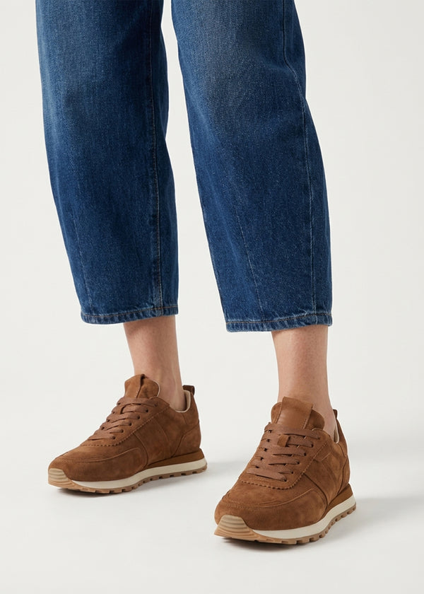 Aimie Tan Suede Runner Trainers