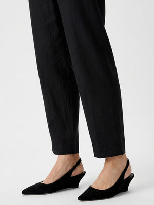 Nerys Black Suede Low Wedge Sling Backs