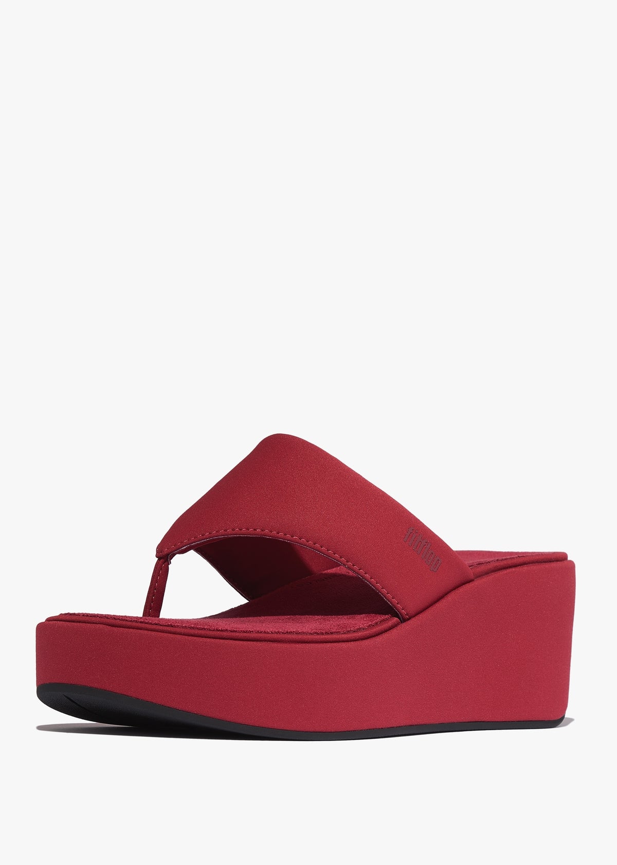 Platform Burnt Berry Toe Post Wedge Sandals