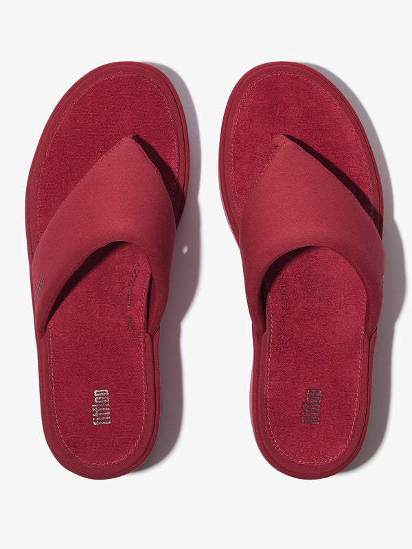 Platform Burnt Berry Toe Post Wedge Sandals