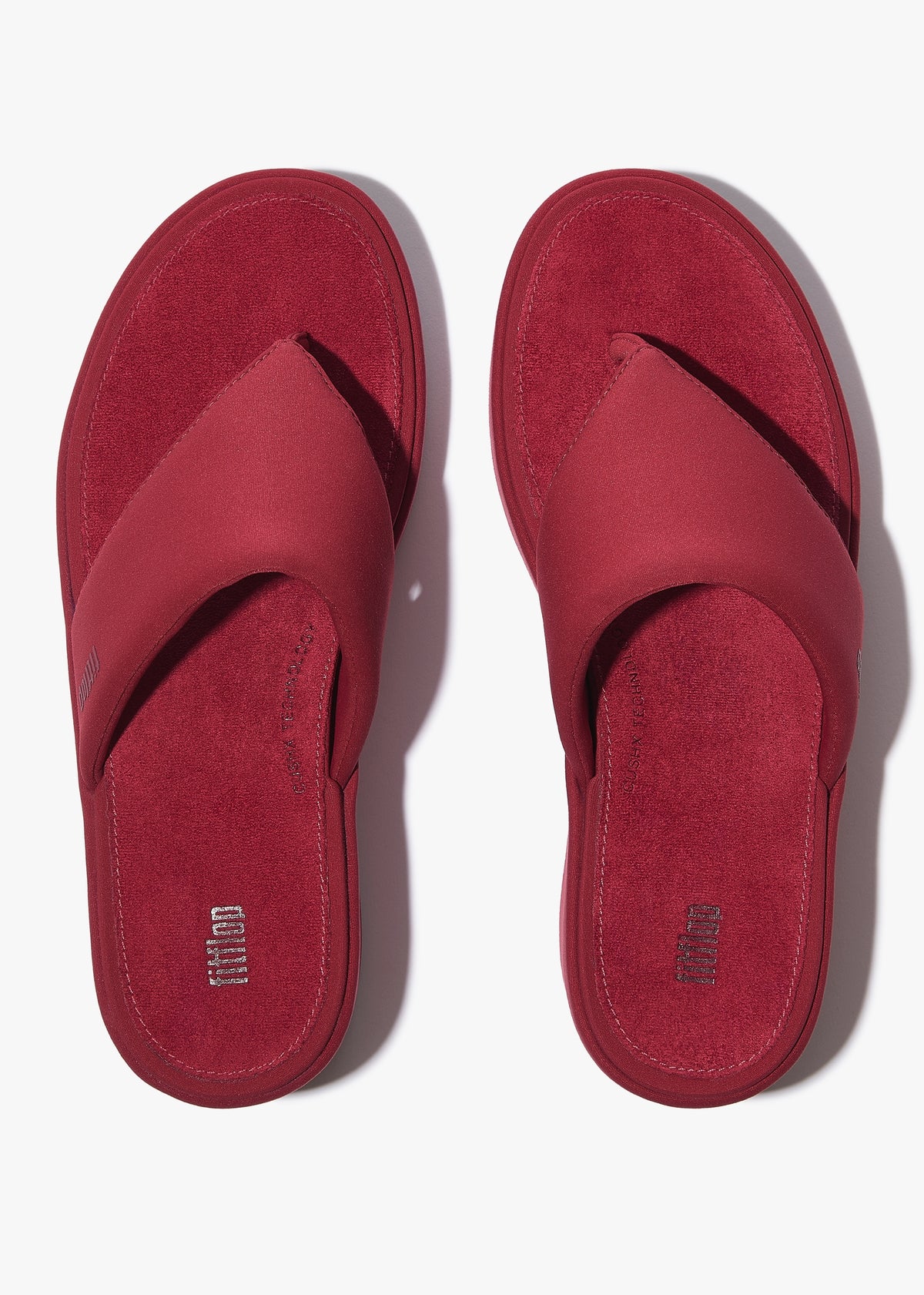 Platform Burnt Berry Toe Post Wedge Sandals