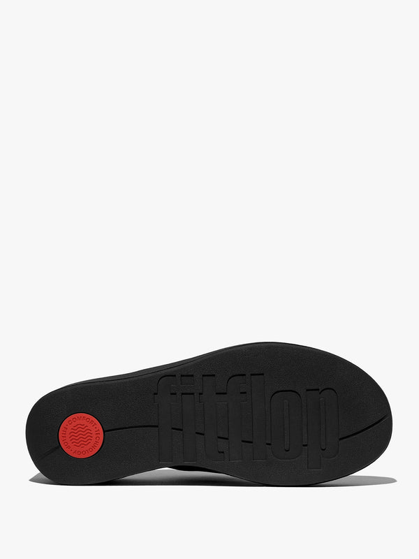 Platform All Black Toe Post Wedge Sandals
