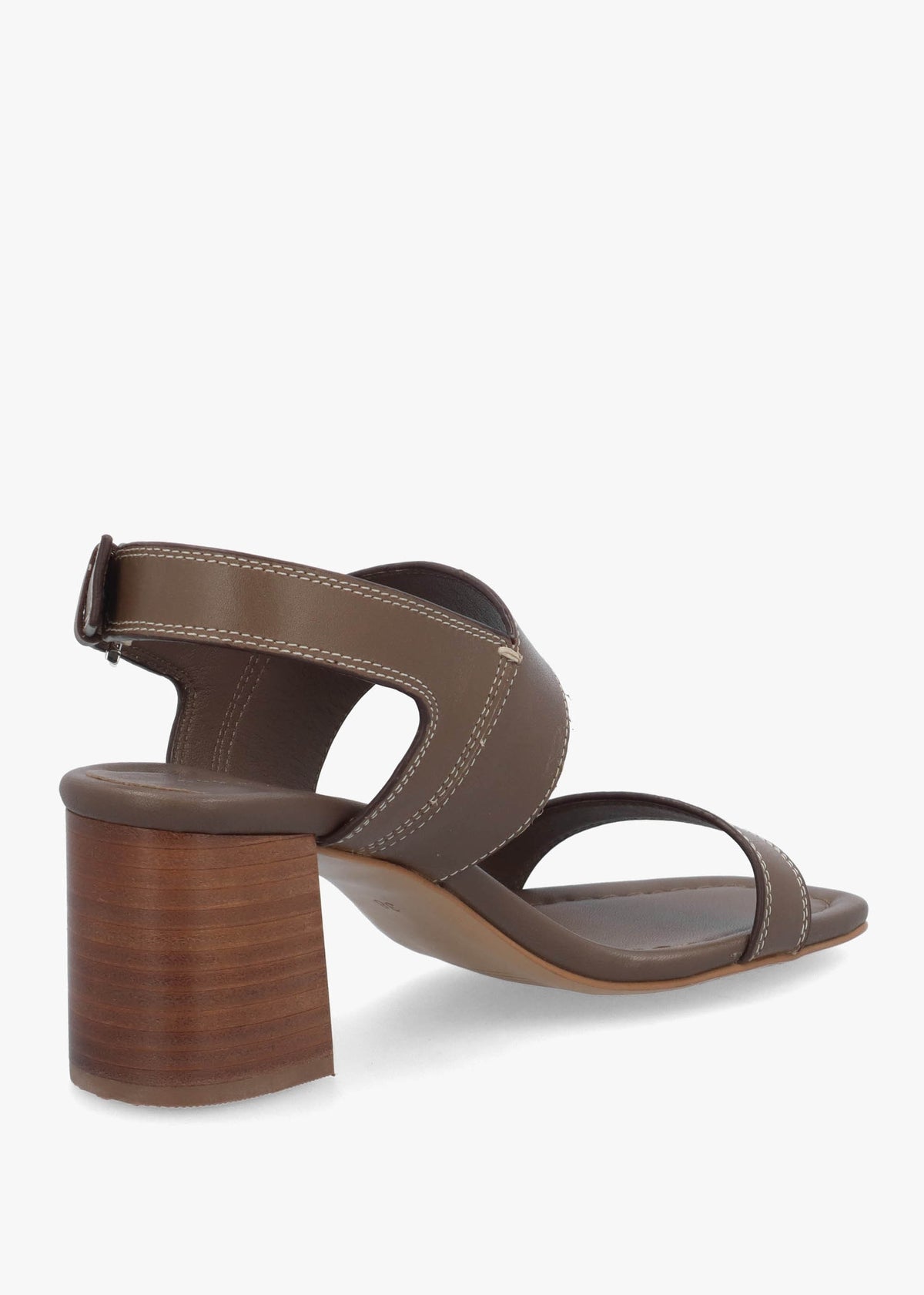 The Goldborne Acorn Leather Block Heel Sandals