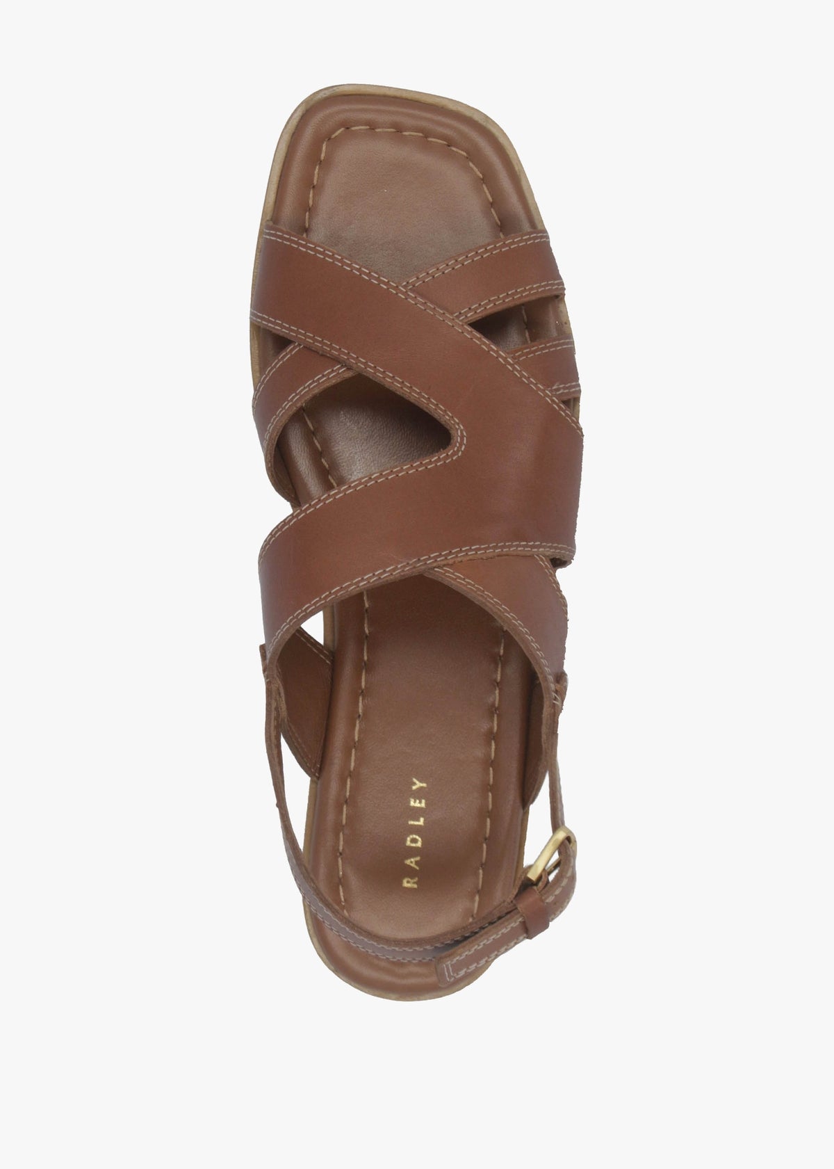 The Evie Luxe Cognac Leather Artisan Sandals