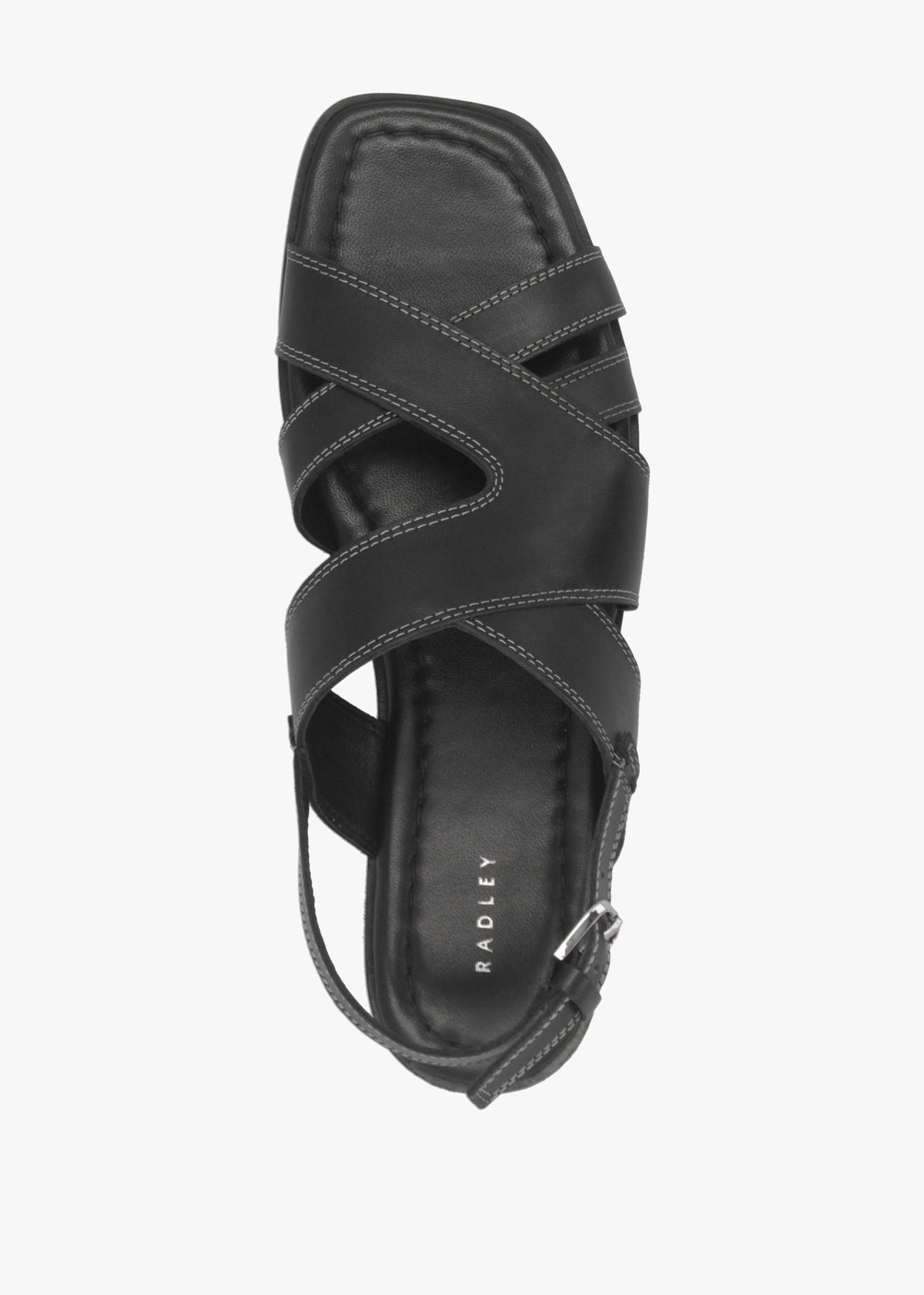 The Evie Luxe Black Leather Artisan Sandals