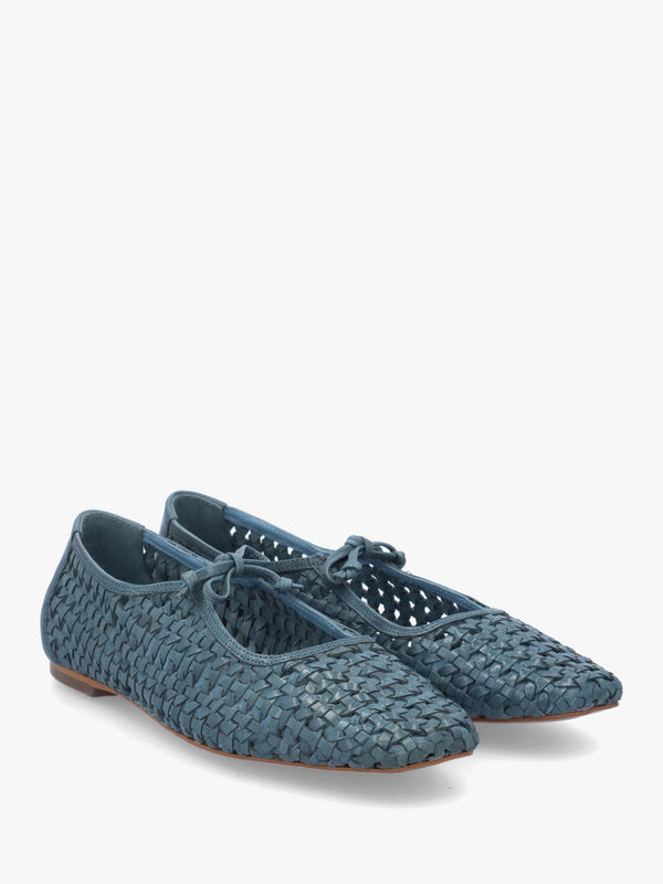 The Camden Steel Leather Ballet Pumps