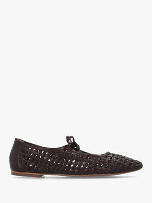 The Camden Chocolate Leather Ballet Pumps