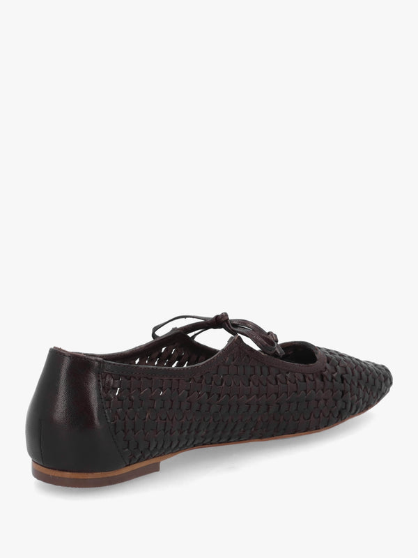 The Camden Chocolate Leather Ballet Pumps