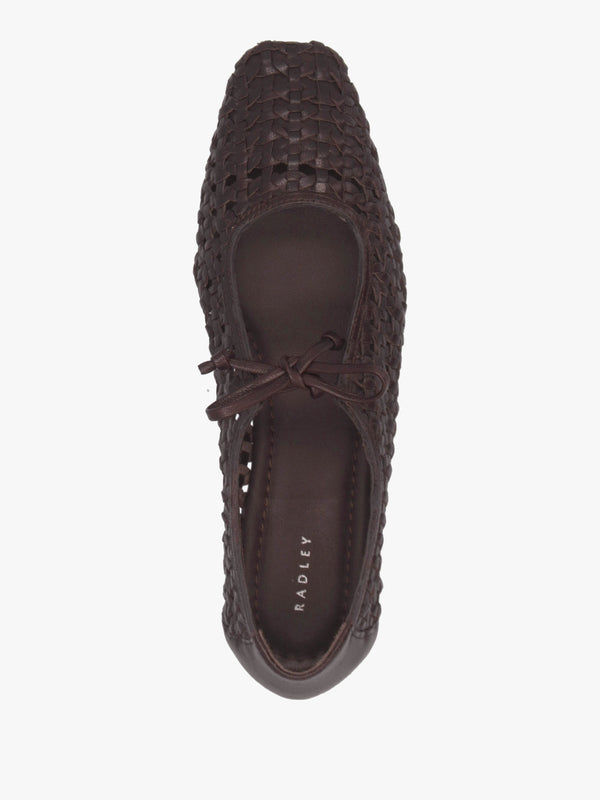 The Camden Chocolate Leather Ballet Pumps