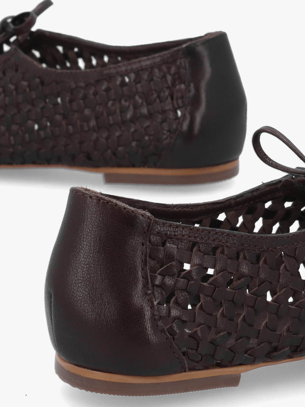 The Camden Chocolate Leather Ballet Pumps
