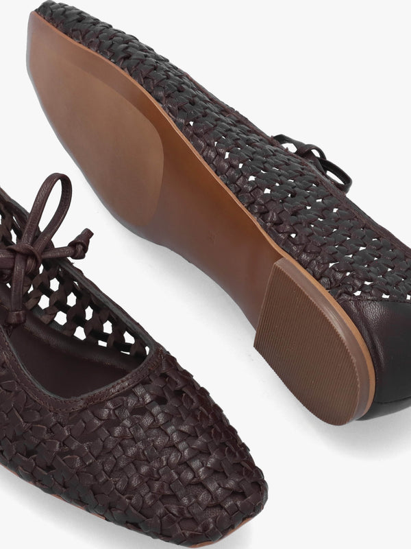 The Camden Chocolate Leather Ballet Pumps