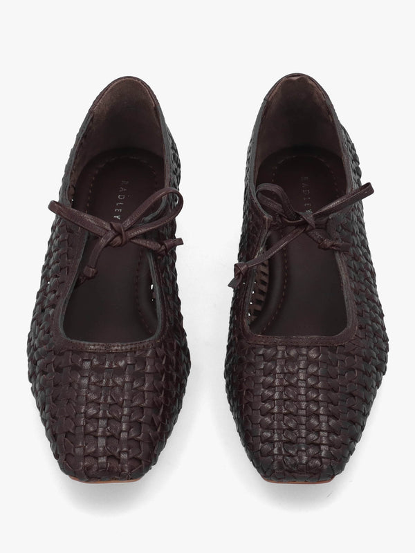 The Camden Chocolate Leather Ballet Pumps