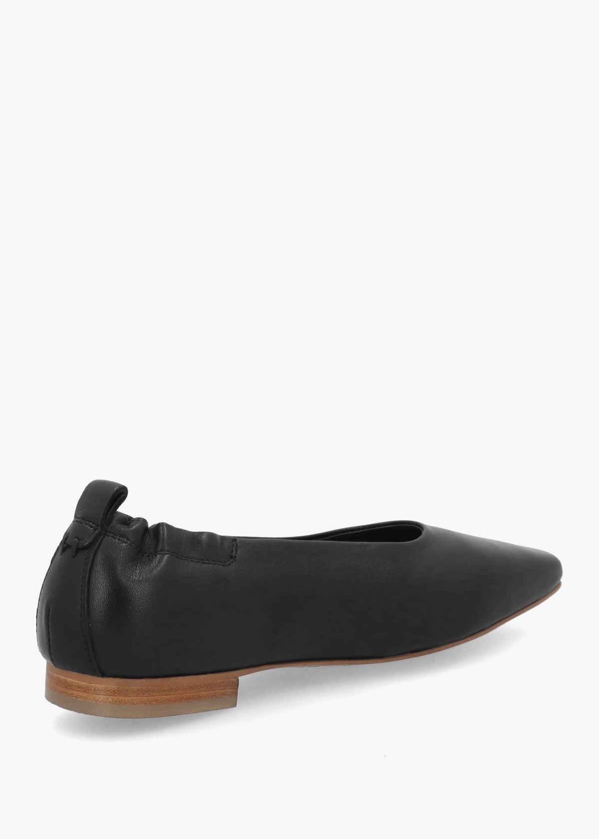 Elm Grove Black Leather Ballet Pumps