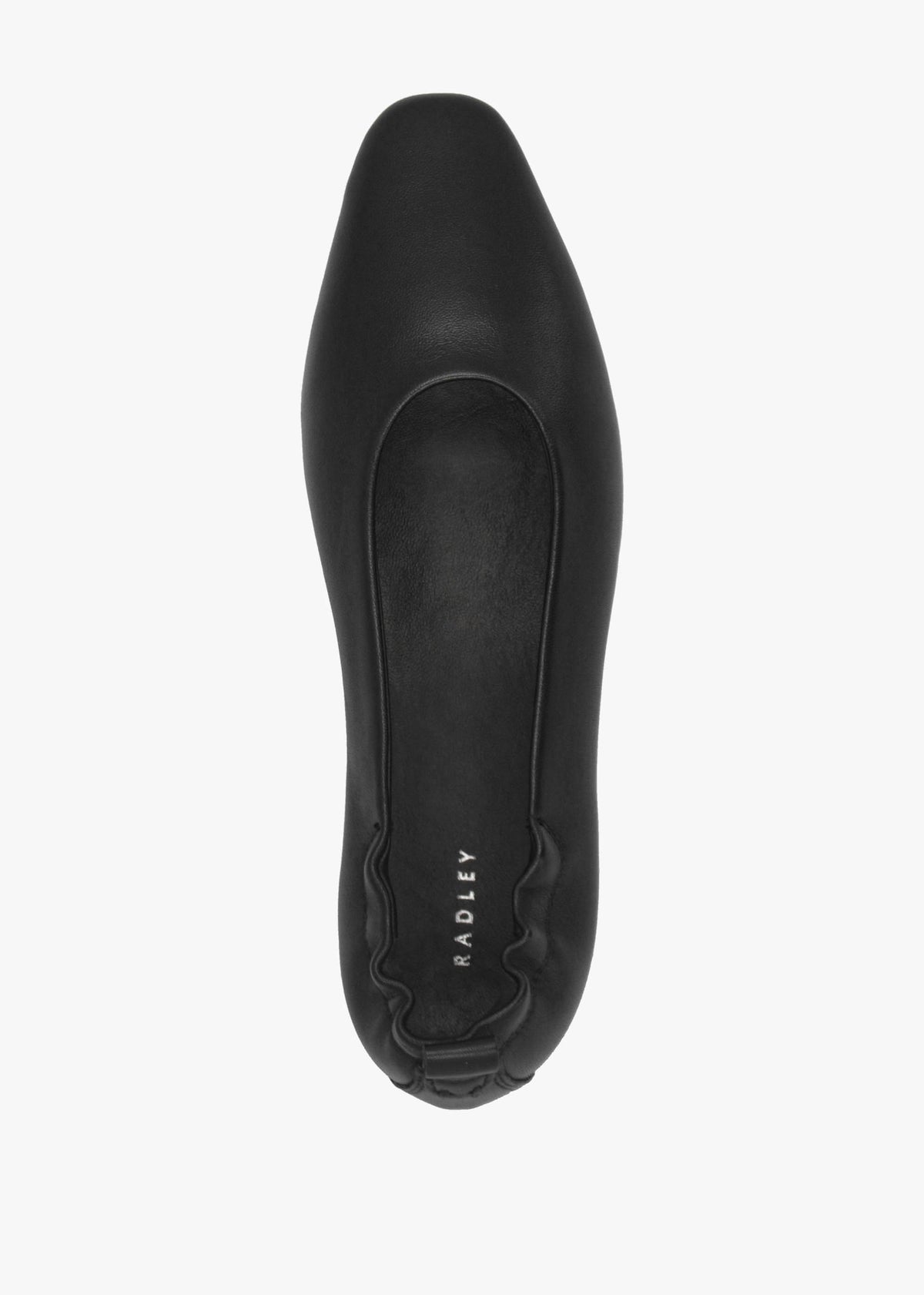 Elm Grove Black Leather Ballet Pumps
