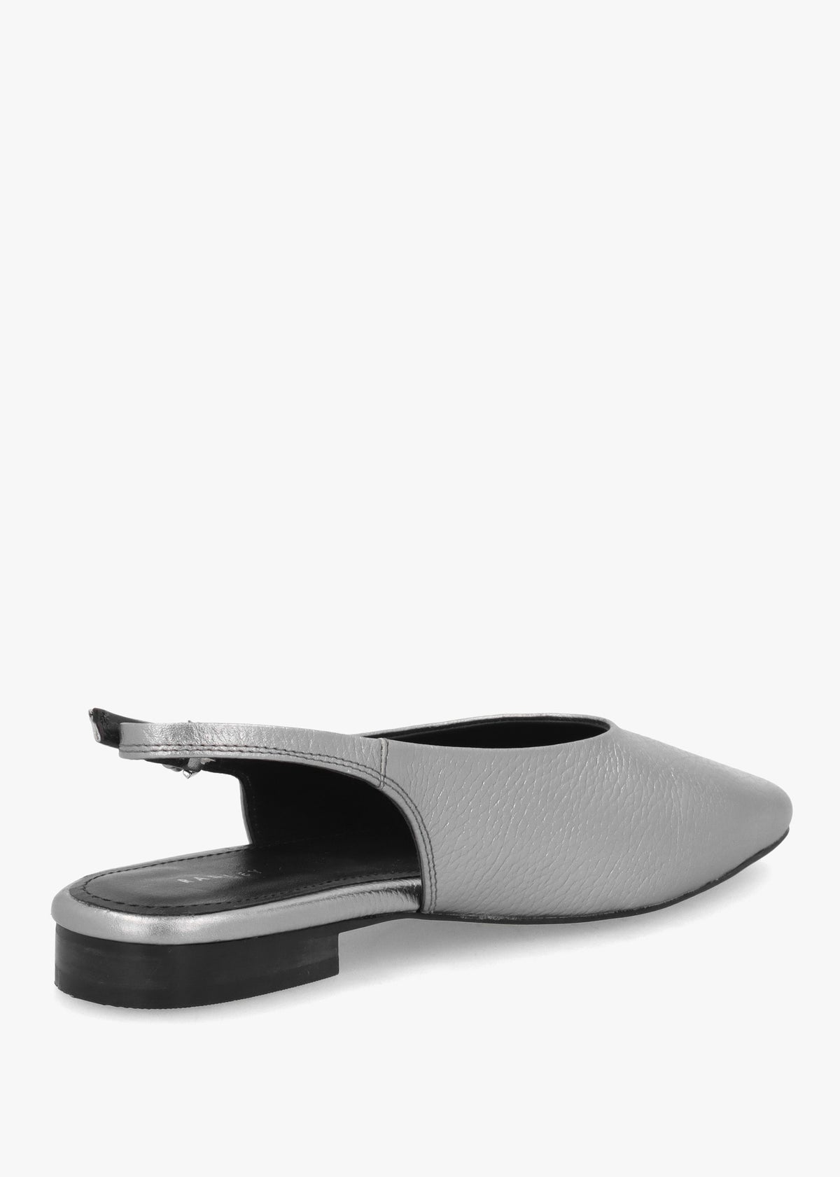 Chiltern Grove Sliver Leather Flat Sling Backs