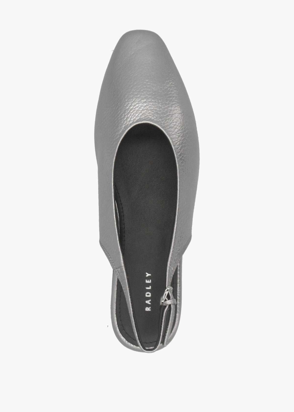 Chiltern Grove Sliver Leather Flat Sling Backs