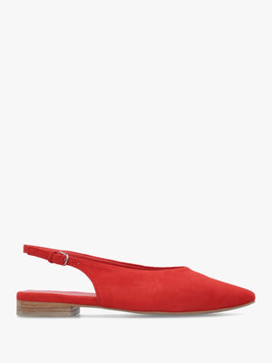 Chiltern Grove Flame Suede Flat Sling Backs