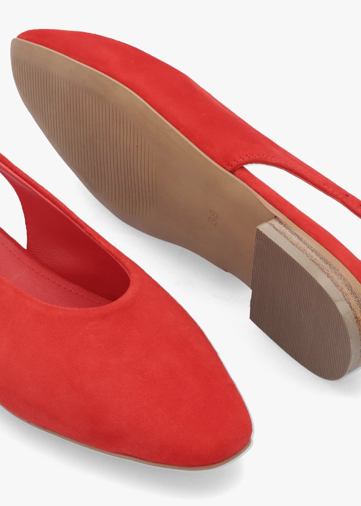 Chiltern Grove Flame Suede Flat Sling Backs