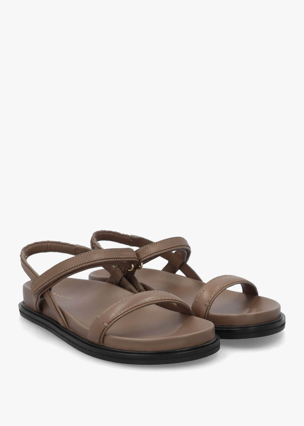 Broadway Market Acorn Leather Sandals